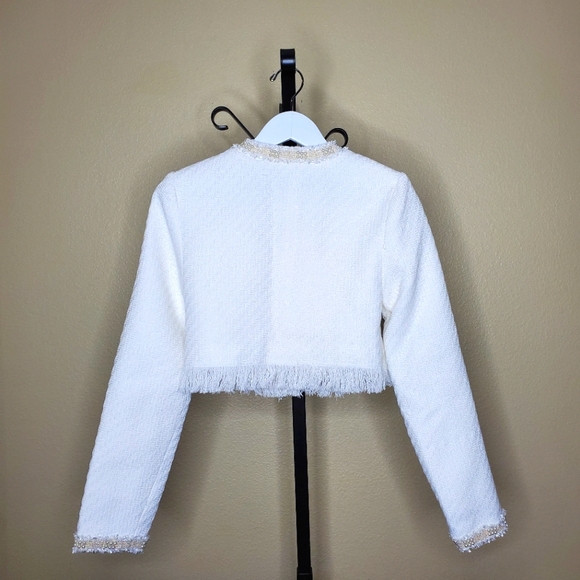 NWT Majorelle Cropped Jacket, White, XS - Picture 7 of 8